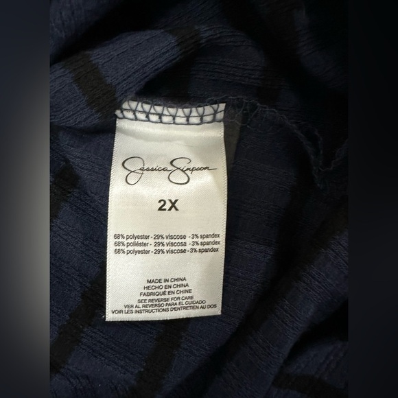 Jessica Simpson Women's Smocked Cuff Long Sleeve 2X Top New Super Soft - Picture 6 of 10